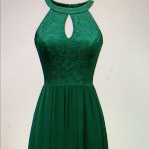 Emerald green prom dress